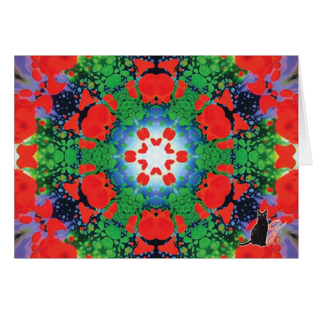 Tolle Kaleidoskop-Gruß-Karte (Vorderseite (Horizontal))