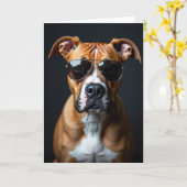 Tolle Karte für den Hundepapi-Tages (Gelbe Blume)