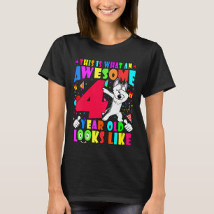 Tolle Kinder 4 Jahre alte Jungen Mädchen Geburtsta T-Shirt