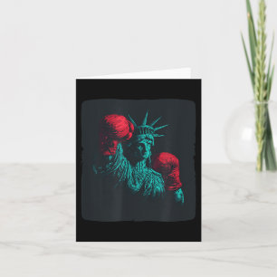 Tolle Liberty mit Boxhandschuhen Kostüm  Karte