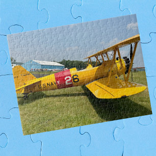 Tolle lustige Flugzeug Foto, Pilot Familie, Luftfa Puzzle