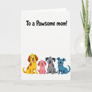 Tolle Mama Hunde Illustrationskarte Karte
