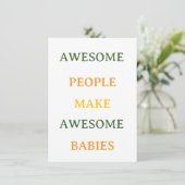 Tolle Menschen machen tolle Babys Karte (Stehend Vorderseite)