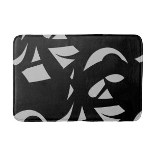 Tolle moderne Kunst Grau / Schwarz Badematte
