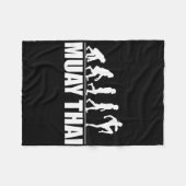 Tolle Muay Thai Evolution Geschenk Kickboxen Marti Fleecedecke (Vorderseite (Horizontal))