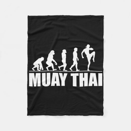 Tolle Muay Thai Evolution Geschenk Kickboxen Marti Fleecedecke (Vorderseite)