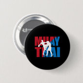 Tolle Muay-Thai-Kämpfer-Design Kickboxer MMA Tra Button (Vorne & Hinten)