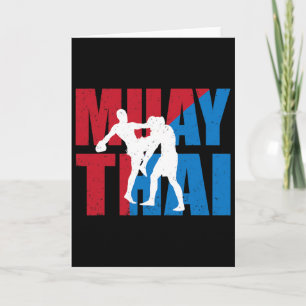 Tolle Muay-Thai-Kämpfer-Design Kickboxer MMA-Train Karte