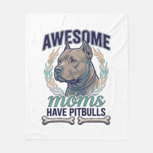 Tolle Mütter haben Pitbulls Hundeknochen Kranz Fleecedecke