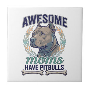 Tolle Mütter haben Pitbulls Hundeknochen Kranz Fliese