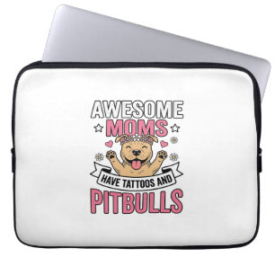 Tolle Mütter haben Tätowierungen und Pitbulls Vint Laptopschutzhülle