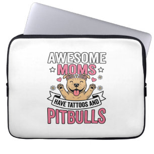 Tolle Mütter haben Tätowierungen und Pitbulls Vint Laptopschutzhülle