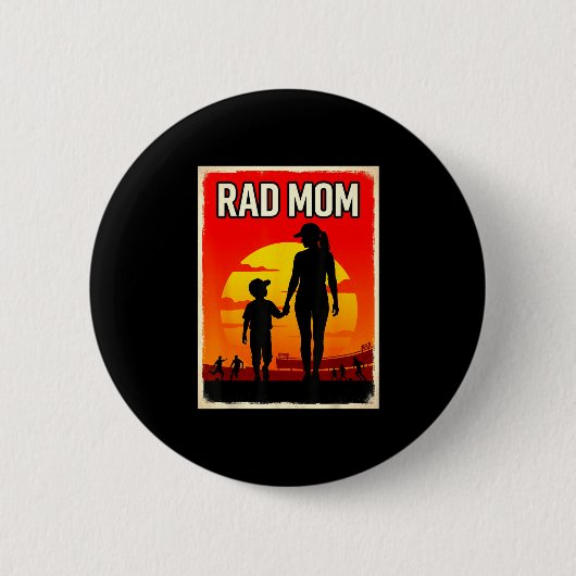 Tolle Mutter Mutter und Sohn Fußballmutter Sonnenu Button (Vorderseite)