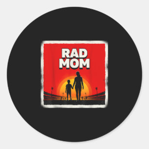Tolle Mutter Mutter und Sohn Fußballmutter Sonnenu Runder Aufkleber