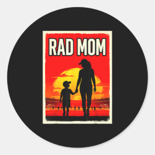 Tolle Mutter Mutter und Sohn Fußballmutter Sonnenu Runder Aufkleber