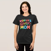 Tolle Mutter Retro-Blumen-Typografie Tri-Blend Shirt (Vorderseite voll)