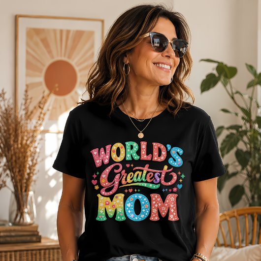 Tolle Mutter Retro-Blumen-Typografie Tri-Blend Shirt