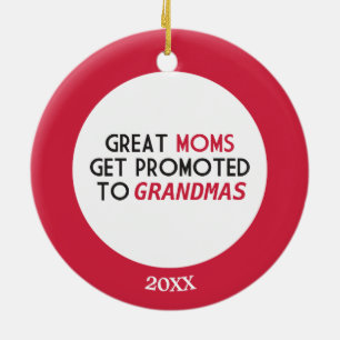 Tolle Mütter werden zu Großmüttern befördert Keramik Ornament