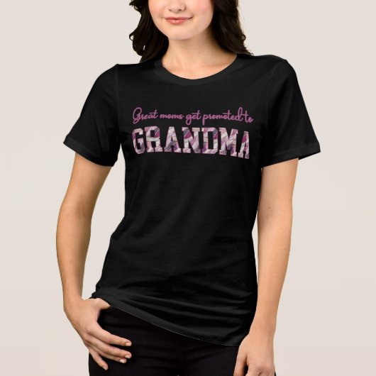 Tolle Mütter werden zur Oma befördert Tri-Blend Shirt (Vorderseite)