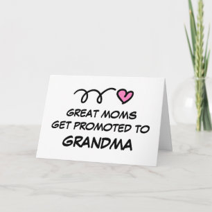 TOLLE MÜTTER WERDEN ZUR OMA BEFÖRDERTE Grußkarte Karte