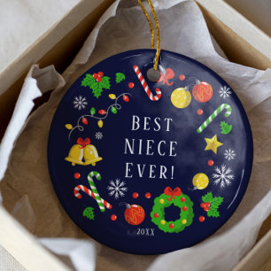 Tolle Nichte jemals Weihnachtsdekoration Keramik Ornament