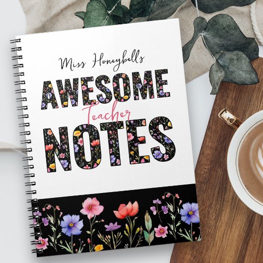 Tolle Notizen Wilde Blume Custom Notizblock