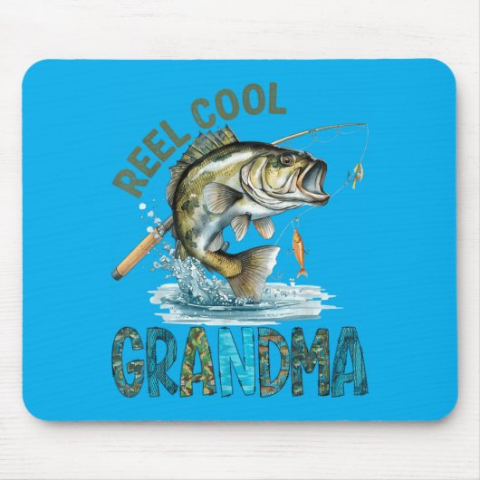 Tolle Oma zum Muttertag für Angelfreunde Mousepad (Vorne)