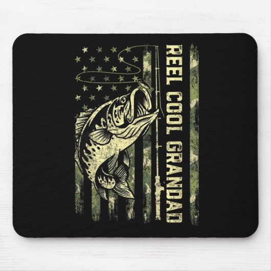 Tolle Opa-Angler-Tarnung Vatertag Mousepad (Vorne)