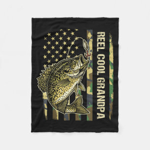Tolle Opa-Crape-Angelfisch-Camo-Amerikanische-Flag Fleecedecke