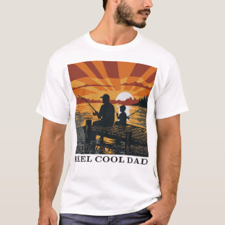 Tolle Papa Vintage Sonnenuntergang Angler T-Shirt