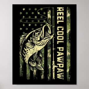 Tolle Pawpaw-Angler-Tarnung zum Vatertag Poster