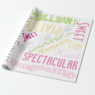 Tolle Personalisierte Sanfte Pastelltöne Für Jeden Geschenkpapier