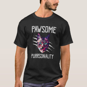 Tolle Purrsönlichkeit Lustige Katze Wortspiel Süße T-Shirt