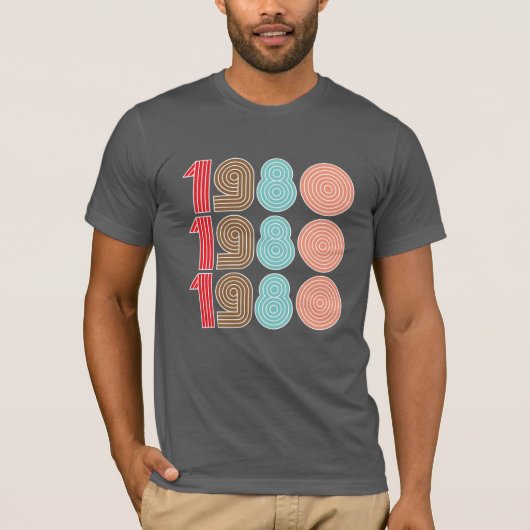 Tolle Retro-Typografie der 80er Jahre Repeat Scrip T-Shirt (Vorderseite)