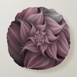 Tolle Rose Blumen Fraktal Rundes Kissen