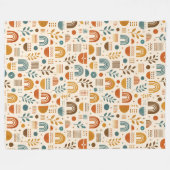 Tolle Rust-Sage-Blatt-Wurfdecke Design Fleecedecke (Vorderseite (Horizontal))