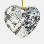 "Tolle Sankt " Keramikornament (Vorne)