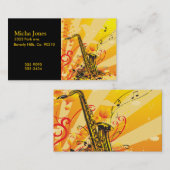 Tolle Saxophon-Strahlen von Musik Visitenkarte (Vorne/Hinten)