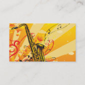 Tolle Saxophon-Strahlen von Musik Visitenkarte (Rückseite)