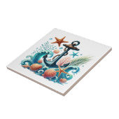 Tolle Schiffe ankern Strandliebhaber  Fliese (Seite)