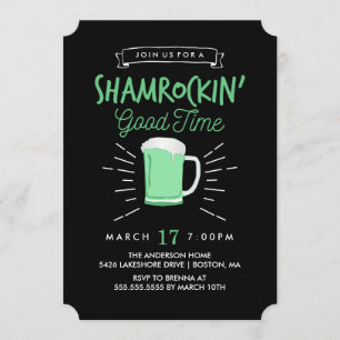 Tolle Shamrock St. Patrick's Day Einladung