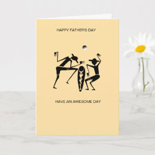 Tolle Silhouette-Tänzer zum Vatertag  Karte