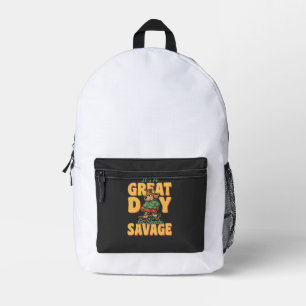 Tolle Skate-Hund-Savage-Tag Bedruckter Rucksack