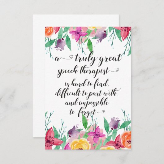 Tolle Sprachtherapeut danken SLP Geschenk Dankeskarte (Vorne/Hinten)