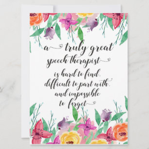 Tolle Sprachtherapeut danken SLP Geschenk Karte