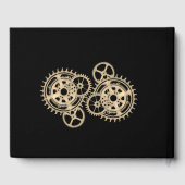 Tolle Steampunk-Katzen-Informations-Wirbelsäule Gästebuch (Rückseite)