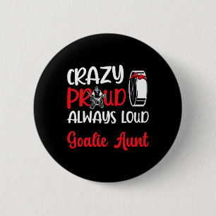 Tolle, stolze Eishockey-Torwart-Tante eines Hockey Button