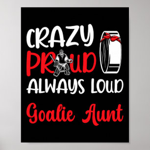 Tolle stolze Eishockey-Torwart-Tante eines Hockey- Poster