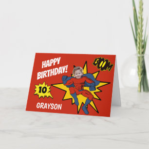 Tolle Superhelden-Foto-Geburtstag Karte