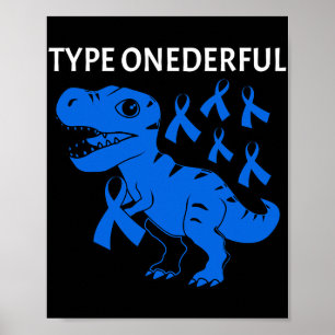 Tolle T-Rex Typ-1-Diabetes-Aufklärung Poster